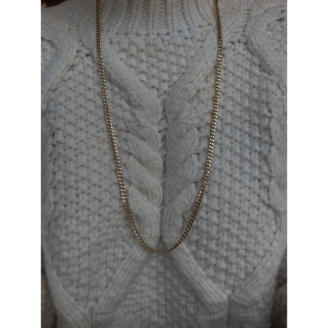 Gouden collier gourmet 76 cm 14 karaat