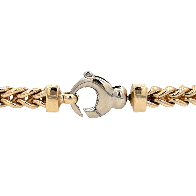 Gold bracelet with amethyst 19.5 cm 14 karat