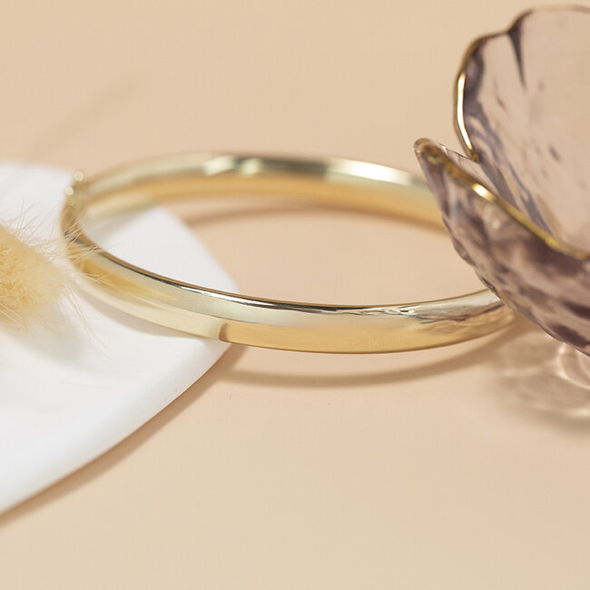 Gold smooth bangle 14 karat