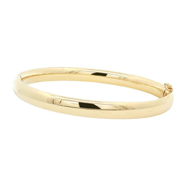Gold smooth bangle 14 karat