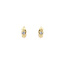 Gold hinged hoop earrings with zirconia 14 karat