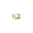 Gold hinged hoop earrings with zirconia 14 karat