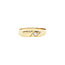 Gold signet ring with zirconia 14 karat