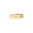 Gold signet ring with zirconia 14 karat