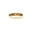 Gold signet ring with zirconia 14 karat