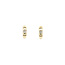 14 karat gold hinged hoop earrings with zirconia