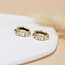 14 karat gold hinged hoop earrings with zirconia