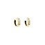 14 karat gold hinged hoop earrings with zirconia