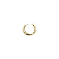 14 karat gold hinged hoop earrings with zirconia