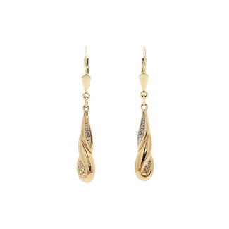 Gold diamond earrings