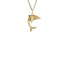 Gold dolphin pendant 14 karat