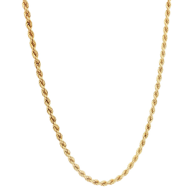 Goldenes Kordelkollier 50,5 cm 14 Karat