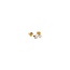 Gold solitaire stud earrings with diamond 14 karat
