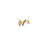 Gold stud earrings with zirconia 14 karat