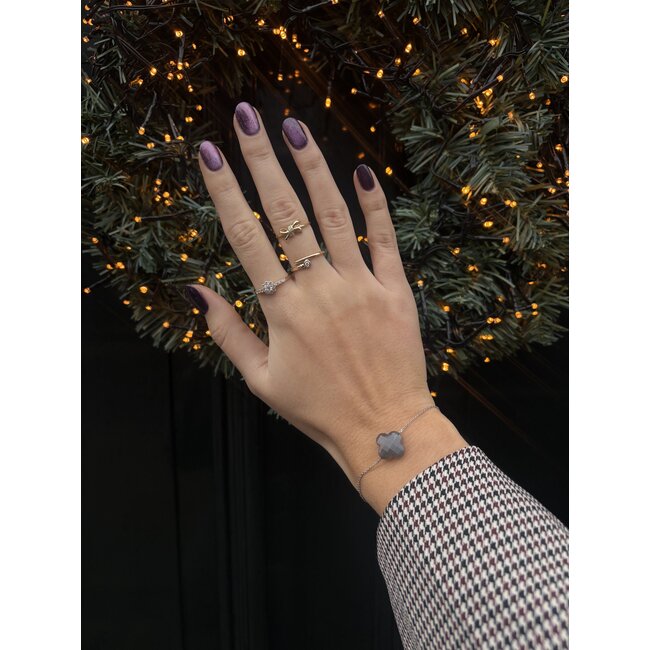 Gouden entourage ring met zirkonia 14 karaat