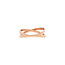 Rose-gold hammered ring with diamond 18 karat