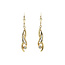 Gold earrings with zirconia 14 karat