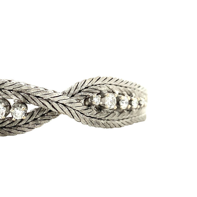 Weißgoldenes Armband mit Diamant 14 Karat