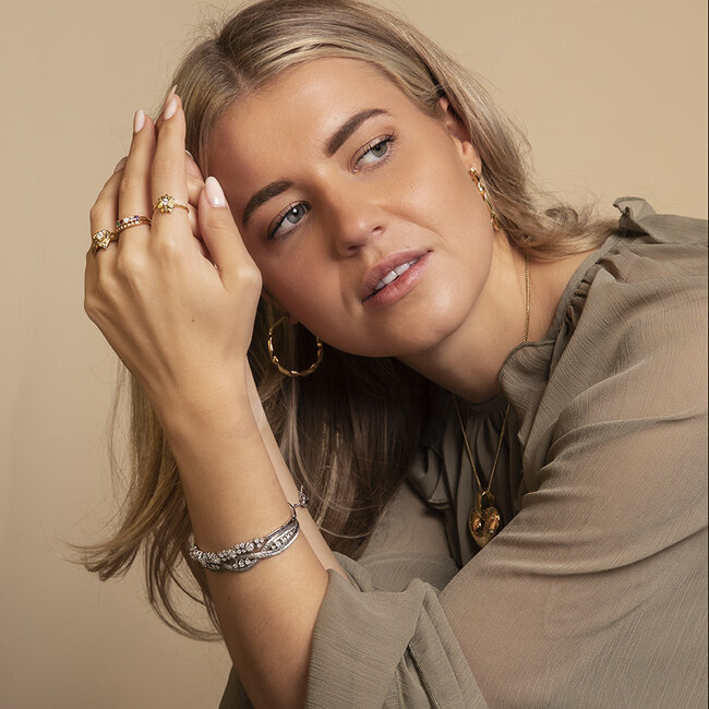 Weißgoldenes Armband mit Diamant 14 Karat