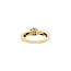 Goldener Rosettenring mit Diamant 14 Karat