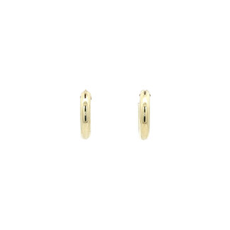 Gold smooth hoop earrings