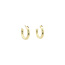 Gold smooth hoop earrings 14 karat