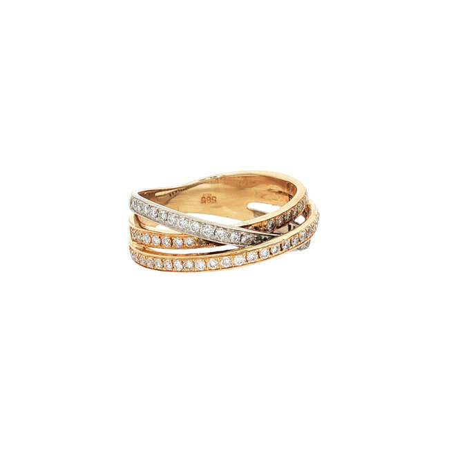 Gouden ring met diamant 14 karaat