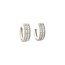 White gold ear jewelry with diamond 14 karat