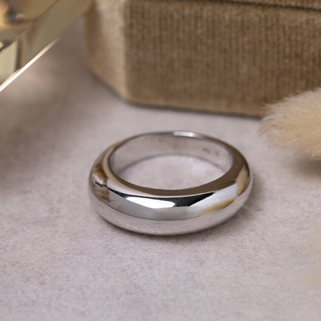 Witgouden ballon ring 14 karaat