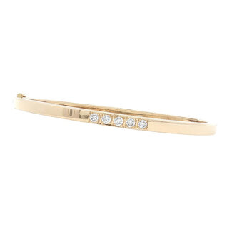 Gold diamond bangle