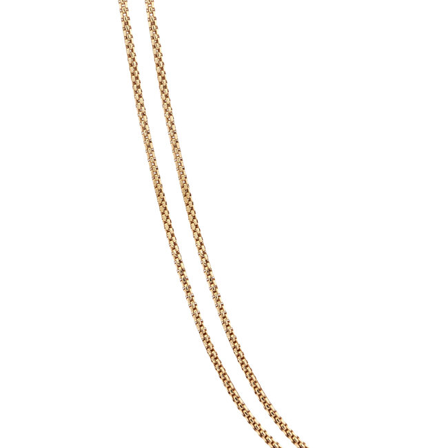 Gouden fantasie collier 40 cm 14 karaat