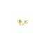 Gold solitaire stud earrings with diamond 14 karat*new