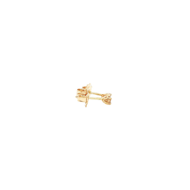 Goldene Solitär-Ohrstecker mit Diamant 14 Karat*neu