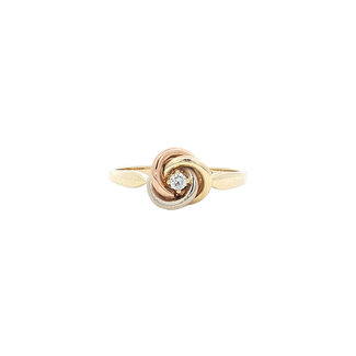 Tricolour gouden ring diamant