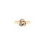 Tricolour gold ring with diamond 14 karat