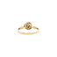 Tricolour gouden ring met diamant 14 karaat