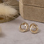Gold stud earrings 14 karat