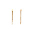Gold stud earrings with pendant 14 karat
