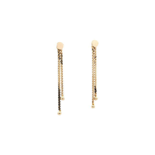 Goldene Ohrstecker mit Anhänger 14 Karat