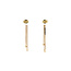 Gold stud earrings with pendant 14 karat