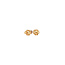 Gold solitaire stud earrings with diamond 14 karat*new