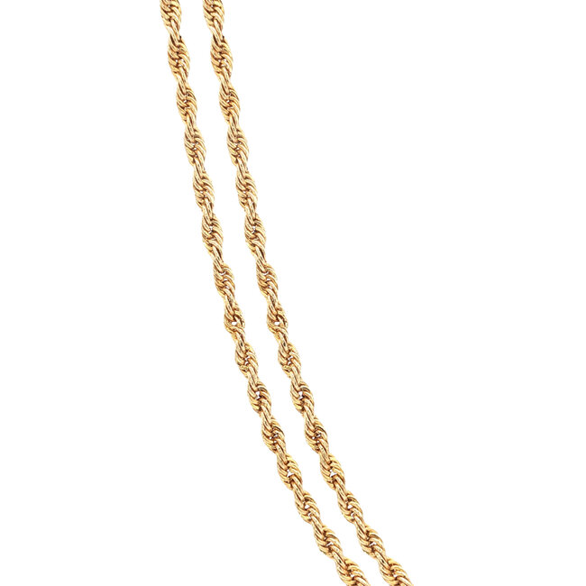 Gold cord necklace 66.5 cm 14 karat