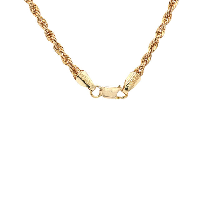 Gouden koord collier 66.5 cm 14 karaat