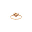 Rose gold ring with pearl 14 karat