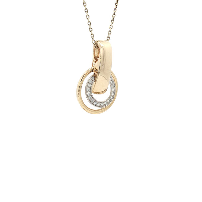 Gold pendant with diamond 14 karat