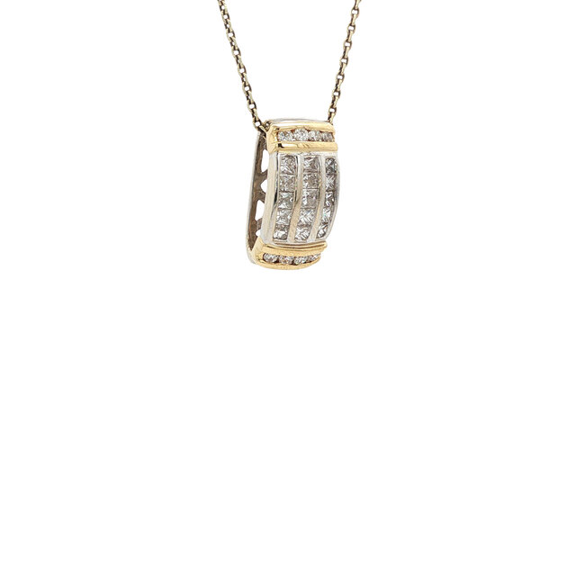 Goldener Anhänger mit Diamant 18 Karat