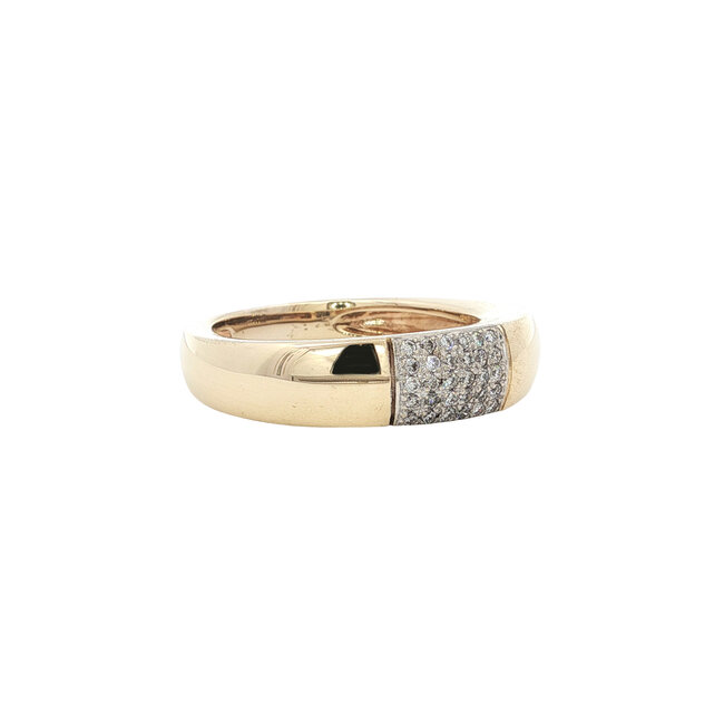 Goldener Ring mit Diamant 14 Karat