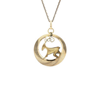 Gold Capricorn pendant