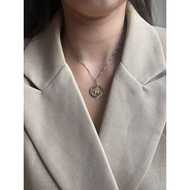 Gold Capricorn pendant 14 karat