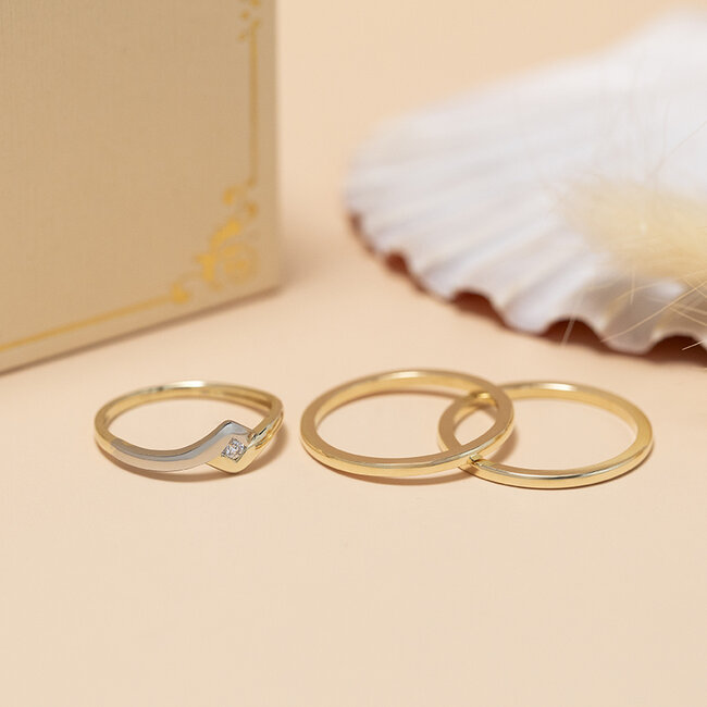 Gold smooth (stackable) ring 14 karat